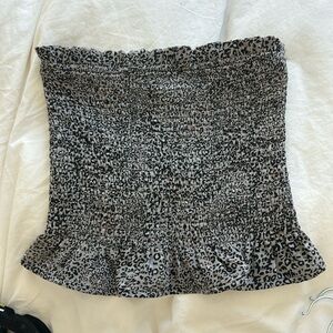 Leopard print tube top
